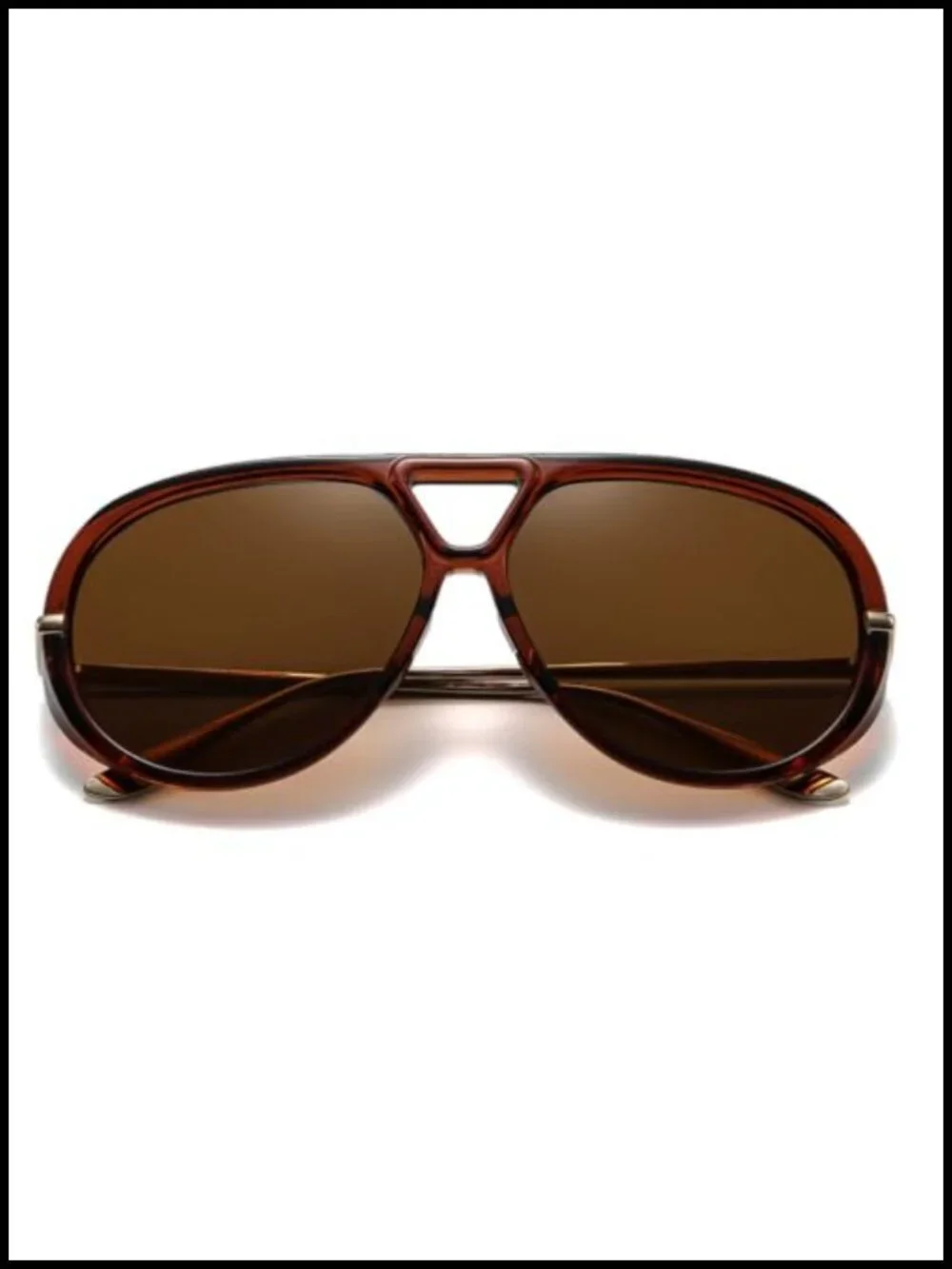 Oversized Retro Aviator Sunglasses UV400 Protection Unisex with Double Bridge